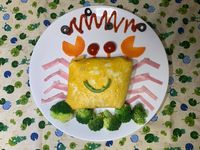 螃蟹蛋包飯 （小小孩料理）