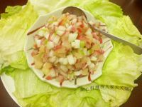 生菜水果蝦仁(葷素兩吃)