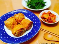 筍肉福袋+地瓜泡菜+燙青菜
