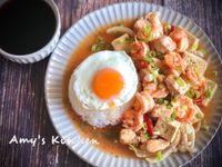 鮮蝦雞丁茄汁燴飯