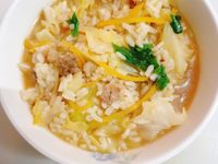 高麗菜瘦肉粥
