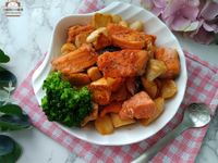 糖醋鮭魚杏鮑菇★不用糖，果醋調味低醣菜