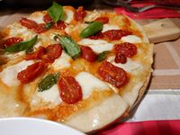薄皮Margherita pizza