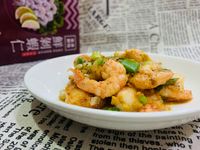 鹹蛋黃金沙蝦仁