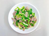 青蔥炒梅花肉