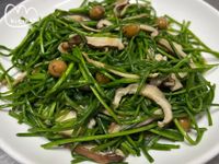 家常菜|鮮菇炒水蓮