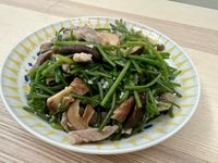 肉絲炒水蓮