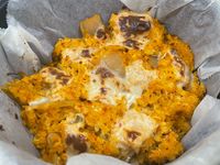 焗烤泡菜菇菇花椰菜米[無油料理］