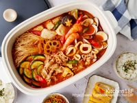 韓式海鮮豆腐鍋_電烤盤料理