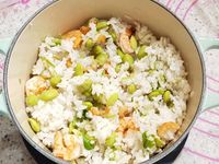 毛豆蝦仁炊飯