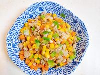 玉米炒肉末