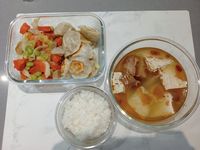 一人的小年夜料理-麻油猴頭菇套餐