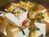 鮮蝦豆腐湯