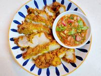 泰式薑黃豬五花สามชั้นทอด
