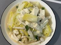 娃娃菜煮干貝豆腐