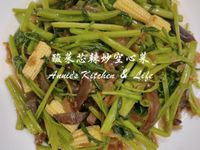 酸菜芯辣炒空心菜