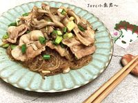 魚香舞菇五花炒粉絲