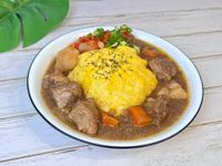 留學生、套房料理｜滑蛋咖喱飯
