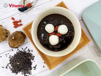 山藥丸黑蒜紫米粥｜Vitamix調理機