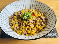 玉米炒肉末