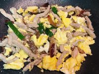 肉絲木耳炒蛋