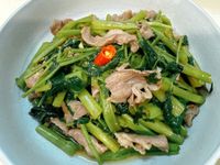 空心菜炒羊肉