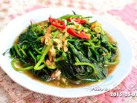 【可拉的鏡頭】油蔥蒜香拌燙地瓜葉