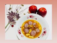 黑糖桂圓酒釀蘋果湯圓