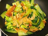辣雞醬炒青江菜煙燻豆包