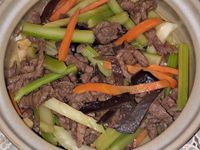 微波版西芹炒牛肉絲