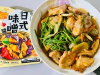 龜甲萬味自慢-日式味噌醬/水蓮炒肉片