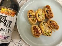 櫛瓜花枝漿豆皮捲