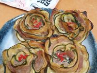 龜甲萬味自慢–照燒醬|豆包櫛瓜鑲肉玫瑰塔