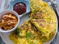 南瓜金針菇煎餅/10分鐘/蛋奶素