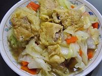 手工蛋捲燴高麗菜
