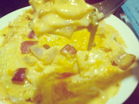 Ning的靈感recipeヾ(●´Ｕ｀●)ノ芒果咖哩香起司千層麵Mango curry lasagnaヾ(●´Ｕ｀●)ノ（餛飩皮偽裝的千層面皮）