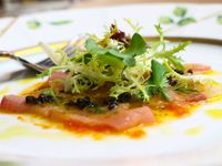 華視金牌老爸●冷鰤魚薄片佐魚子羅勒醬汁