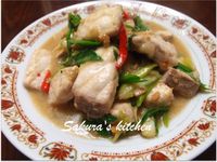 ♥我的手作料理♥清蒜炒鯊魚肉