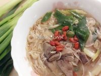節氣料理-大雪NO.3❤蔥煨豬肝麵線❤