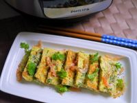 海味櫻花蝦香菜烘蛋 【飛利浦智慧萬用鍋】