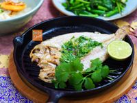 Mimi♥鐵板香菜煎魚