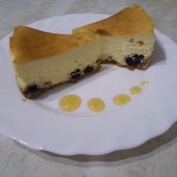 菓子一起做了藍莓重乳酪蛋糕