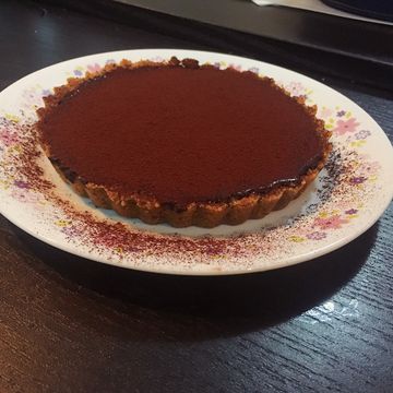 Abby一起做了巧克力塔(餅乾塔皮)