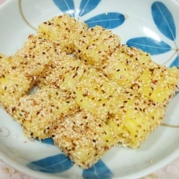 chun手作料理食堂一起做了椰香鮮奶雪花糕