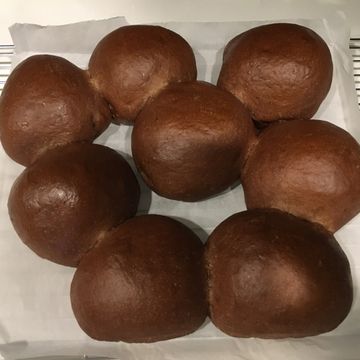 豬飽飽一起做了黑眼豆豆麵包（Panasonic麵包機）