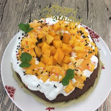 安妮一起做了鮮香芒果戚風（季節限定點心）