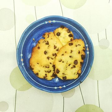 Abby一起做了小烤箱做巧克力豆餅乾(另有大烤箱版)