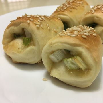 全職媽媽瘋料理一起做了全麥蔥餅