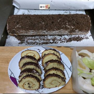 陸蓮兒一起做了芋仔蕃薯蛋糕捲(正港)