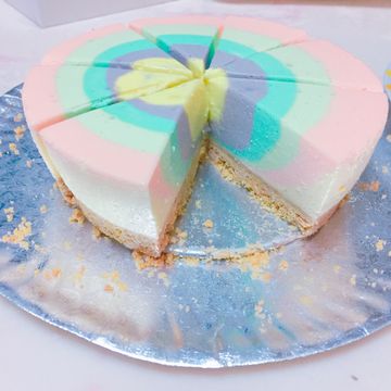 OH Yaya一起做了彩虹乳酪蛋糕(免烤)